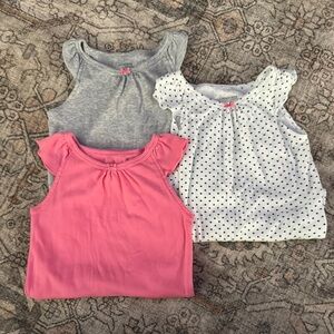 Pink, Grey, and Polka Dot Kids Tops